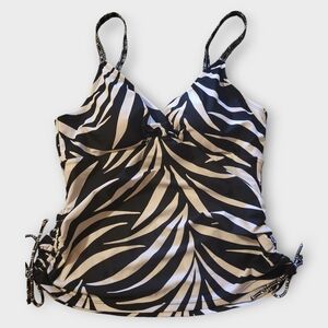 KRISTA SWIMWEAR - Tummy Control - Black & White Print Tankini